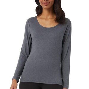 32 Degrees Womens Scoop Neck Long Sleeve Top NIP